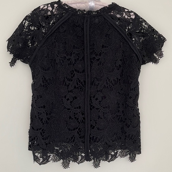 Anthropology Guest Editor Size M Womens Blouse Color Black - Picture 2 of 6